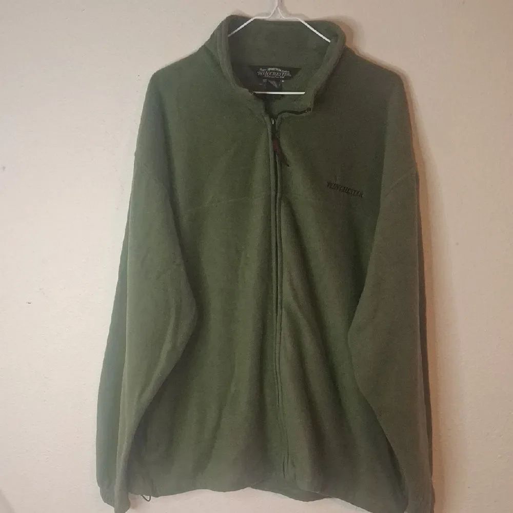 Winchester Men's Olive Zip-Up Fleece Jacket